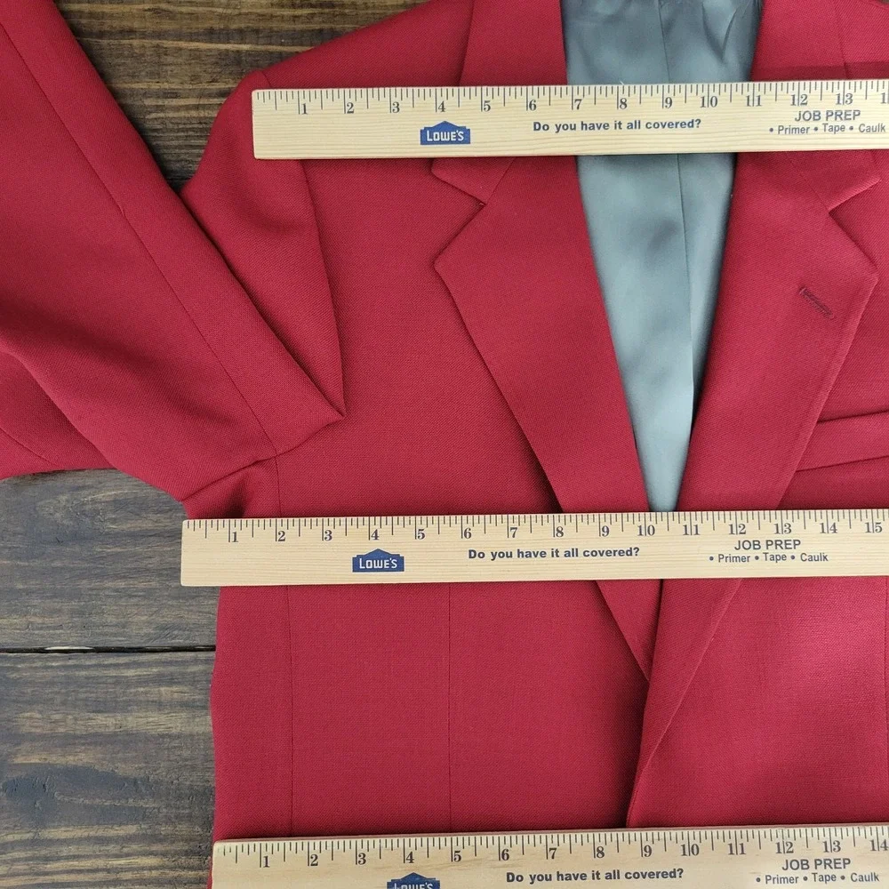 D.S.STUART Men's Sport Coat Blazer Two‎ Button Red Polyester Wool Size 40L NEW